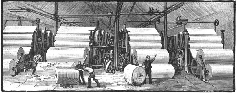 Paper-making machines at Sittingbourne Mill.